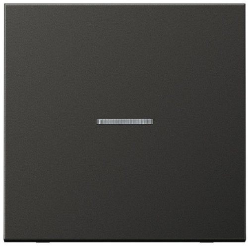 Лицевая панель Jung LS990 metal для 1-кл. выключателя с подсветкой антрацит картинка